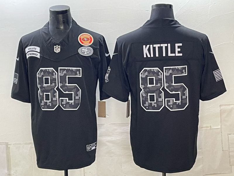 Men 2026 Nike San Francisco 49ers #85 Kittle black NFL Jersey 101102